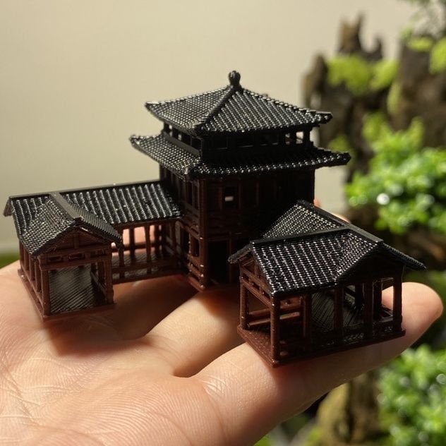 Planted Aquarium Models - Plastikowy chiński styl starożytny Model architektoniczny