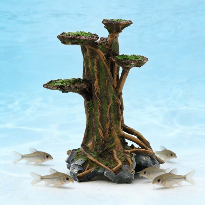 Sztuczne drzewko z mchem, deko – Planted Aquarium With Driftwood recenzja i cena